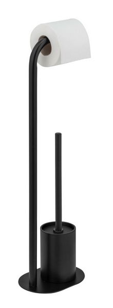 Produktbild: Stand WC-Garnitur Mod. Levante, schwarz, Stahl, 23x63x17 cm, rostfrei und freistehend