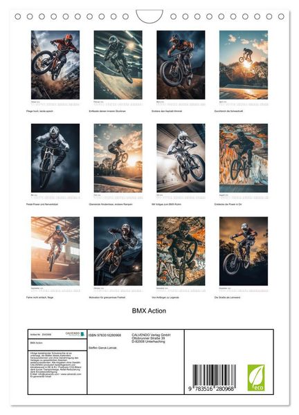 Produktbild: BMX Action (Wandkalender 2026 DIN A4 hoch), CALVENDO Monatskalender