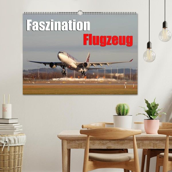 Produktbild: Faszination Flugzeug (Wandkalender 2026 DIN A2 quer), CALVENDO Monatskalender