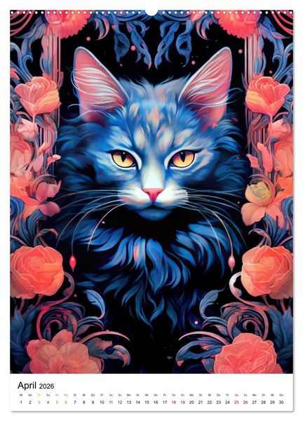 Produktbild: Katzen Zen (hochwertiger Premium Wandkalender 2026 DIN A2 hoch), Kunstdruck in Hochglanz