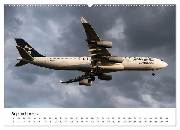 Produktbild: Airbus A340 Der fliegende Bleistift (Wandkalender 2027 DIN A2 quer), CALVENDO Monatskalender