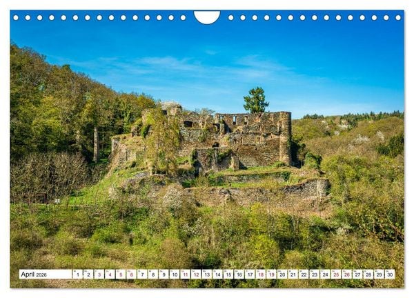 Produktbild: Burgen des Hunsr&uuml;cks (Wandkalender 2026 DIN A4 quer), CALVENDO Monatskalender
