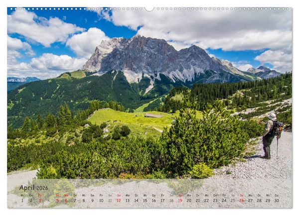 Produktbild: Naturparadies Zugspitzarena (hochwertiger Premium Wandkalender 2026 DIN A2 quer), Kunstdruck in Hochglanz
