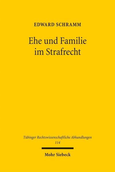 Produktbild: Ehe und Familie im Strafrecht