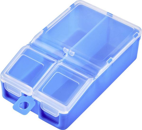 TRU COMPONENTS TC-ERB-9055 Sortimentskasten (L x B x H) 113 x 60 x 30 mm Anzahl Fächer: 2 variable Unterteilung Inhalt 1 St.