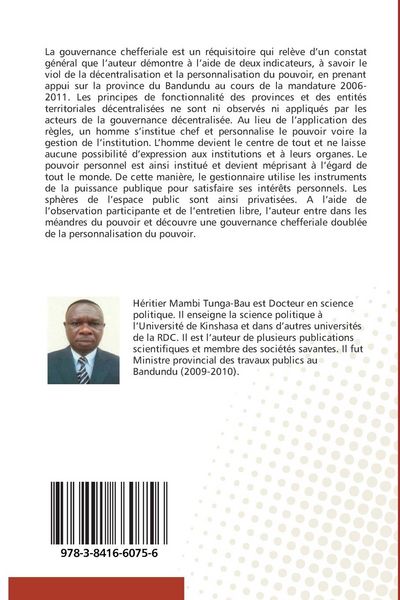 Produktbild: Gouvernance chefferiale et d&eacute;centralisation en R.D.Congo