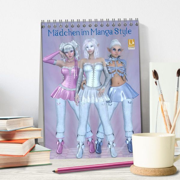 Produktbild: M&auml;dchen im Manga Style (Tischkalender 2026 DIN A5 hoch), CALVENDO Monatskalender