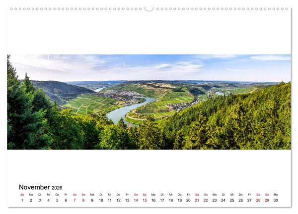 Produktbild: Mosel im Panorama (hochwertiger Premium Wandkalender 2026 DIN A2 quer), Kunstdruck in Hochglanz