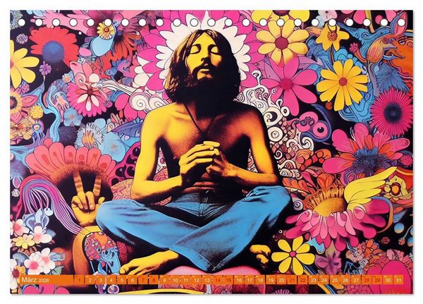 Produktbild: Psychodelic Art (Tischkalender 2026 DIN A5 quer), CALVENDO Monatskalender