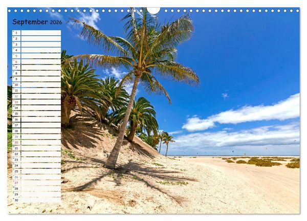 Produktbild: FUERTEVENTURA Geburtstagskalender mit Planerfunktion (Wandkalender 2026 DIN A3 quer), CALVENDO Monatskalender