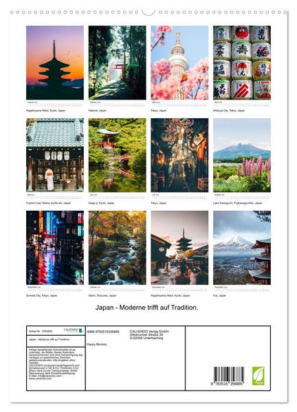 Produktbild: Japan - Moderne trifft auf Tradition. (hochwertiger Premium Wandkalender 2026 DIN A2 hoch), Kunstdruck in Hochglanz