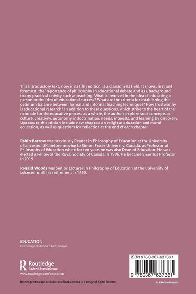 Produktbild: An Introduction to Philosophy of Education