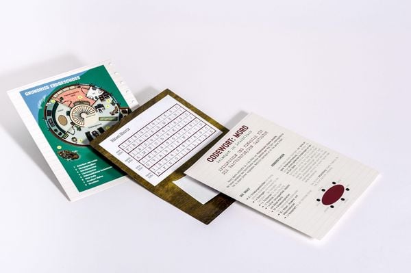Produktbild: Codewort: Mord. Gefangen im Leuchtturm. Krimidinner-Rollenspiel und Kochbuch. F&uuml;r 6 Spieler ab 12 Jahren.