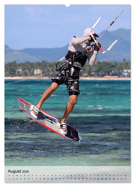 Produktbild: Kitesurfen - Fun pur (Wandkalender 2026 DIN A2 hoch), CALVENDO Monatskalender