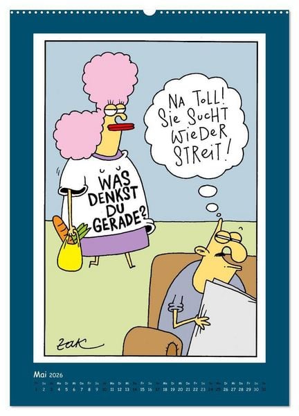Produktbild: Na Toll! Comics von Martin Zak (hochwertiger Premium Wandkalender 2026 DIN A2 hoch), Kunstdruck in Hochglanz