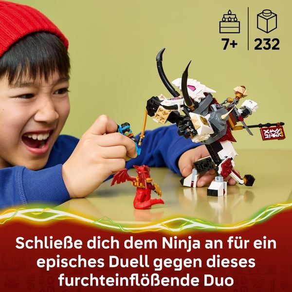 Produktbild: LEGO NINJAGO 71863 Zilvar auf seinem Drachentier Grimtak, Spielzeugmonster mit 3 Minifiguren