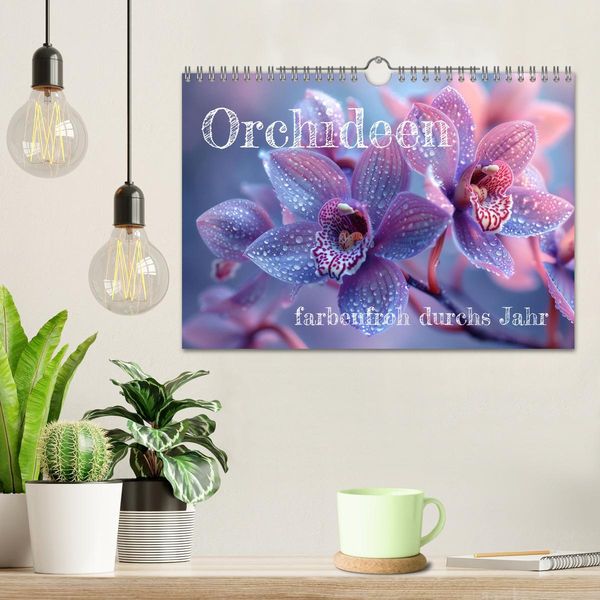 Produktbild: Orchideen - farbenfroh durchs Jahr (Wandkalender 2026 DIN A4 quer), CALVENDO Monatskalender