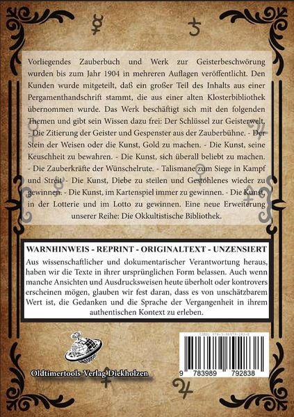 Produktbild: Salomonis wunderbares Buch der wahren Schwarzen Kunst. Schl&uuml;ssel zur Geisterwelt. Der Stein der Weisen. Die Zauberkr&auml;fte der W&uuml;nschelrute.
