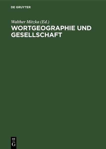 Produktbild: Wortgeographie und Gesellschaft