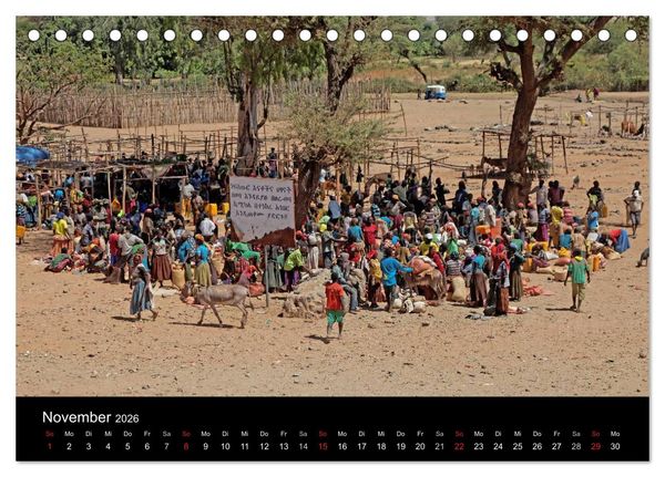 Produktbild: Landleben in &Auml;thiopien (Tischkalender 2026 DIN A5 quer), CALVENDO Monatskalender