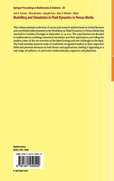 Produktbild: Modelling and Simulation in Fluid Dynamics in Porous Media