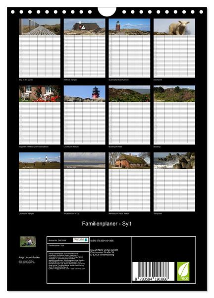 Produktbild: Familienplaner - Sylt (Wandkalender 2027 DIN A4 hoch), CALVENDO Monatskalender
