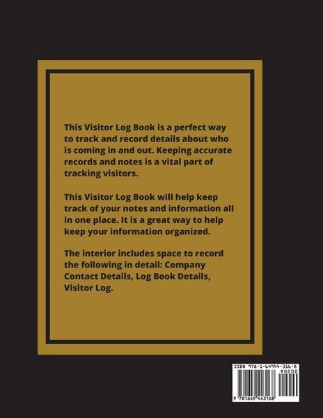 Produktbild: Visitor Log Book