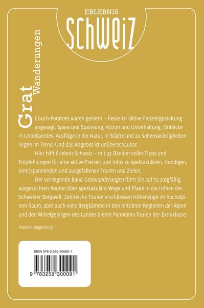 Produktbild: K&uuml;mmerly+Frey Erlebnis Schweiz Gratwanderungen - Wanderf&uuml;hrer