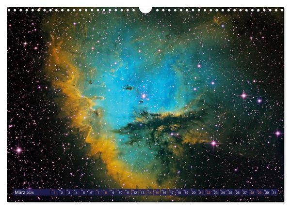 Produktbild: Galaxien, Sterne und Nebel: Leuchten aus dem All (Wandkalender 2026 DIN A3 quer), CALVENDO Monatskalender