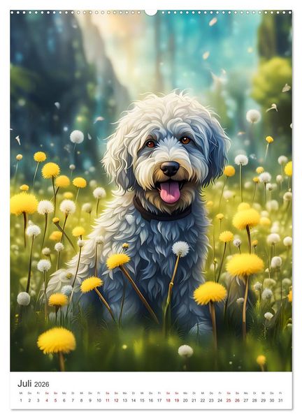 Produktbild: Der Aussiedoodle - Lebensfreude pur (Wandkalender 2026 DIN A2 hoch), CALVENDO Monatskalender