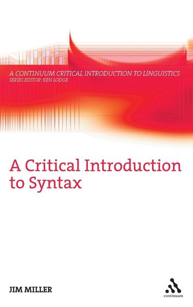 Produktbild: A Critical Introduction to Syntax
