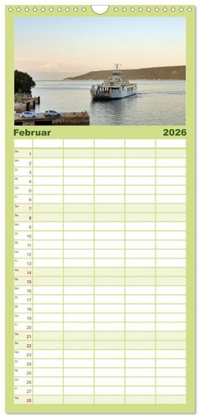 Produktbild: Familienplaner 2026 - Die Insel Cres - Raue Sch&ouml;nheit in Kroatien mit 5 Spalten (Wandkalender, 21 x 45 cm) CALVENDO
