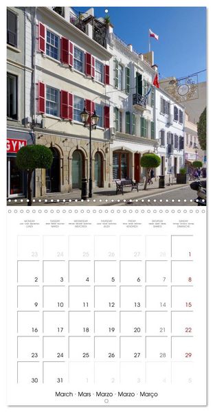 Produktbild: Gibraltar - Where Britain borders Spain (Wall Calendar 2026 12 &times; 12 Inch) CALVENDO 12 Month Wall Calendar
