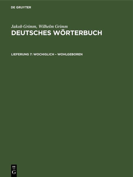 Produktbild: Wochiglich &ndash; Wohlgeboren