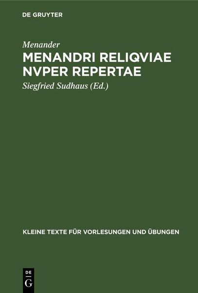 Produktbild: Menandri reliqviae nvper repertae