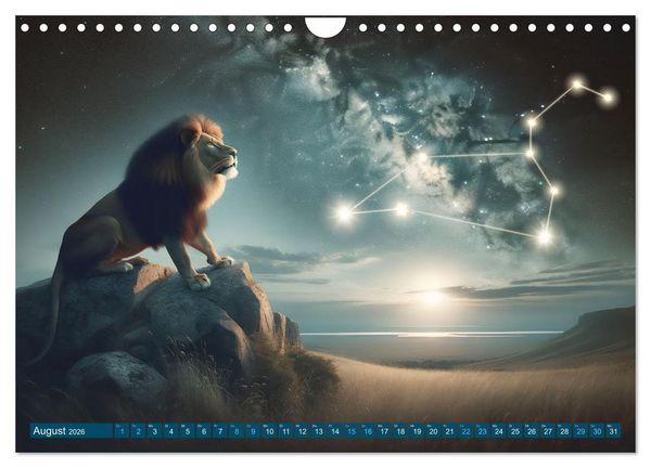 Produktbild: Kosmische Sinfonie: Der Tanz der Sternzeichen (Wandkalender 2026 DIN A4 quer), CALVENDO Monatskalender