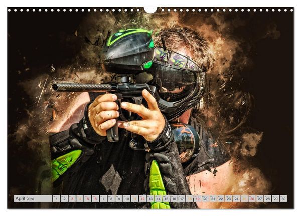 Produktbild: Paintball - extrem cool (Wandkalender 2026 DIN A3 quer), CALVENDO Monatskalender