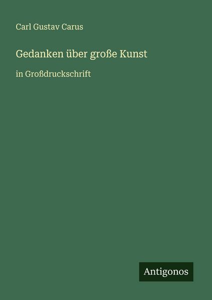 Produktbild: Gedanken &uuml;ber gro&szlig;e Kunst