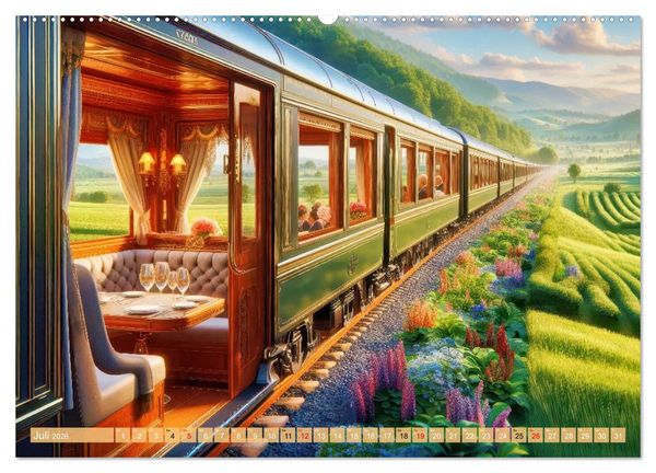 Produktbild: Nostalgiez&uuml;ge (Wandkalender 2026 DIN A2 quer), CALVENDO Monatskalender