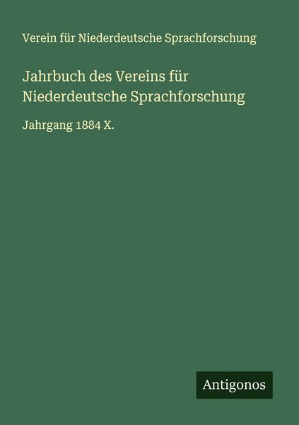 Produktbild: Jahrbuch des Vereins f&uuml;r Niederdeutsche Sprachforschung