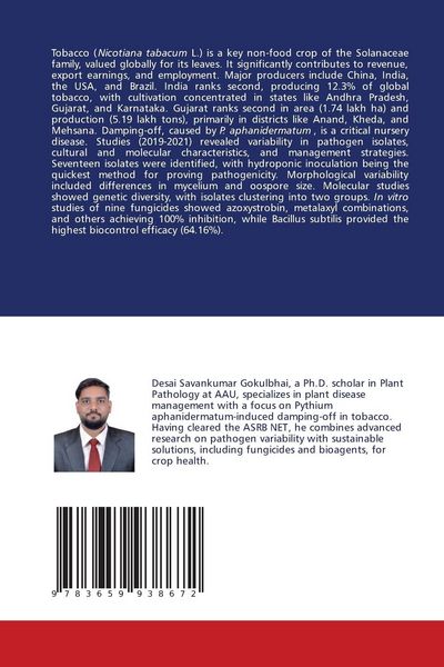 Produktbild: VARIABILITY OF Pythium aphanidermatum (EDSON) FITZP AND ITS MANAGEMNET