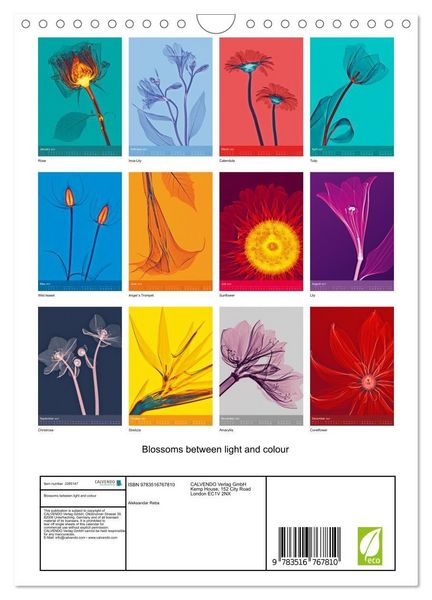 Produktbild: Blossoms between light and colour (Wall Calendar 2027 DIN A4 portrait), CALVENDO 12 Month Wall Calendar