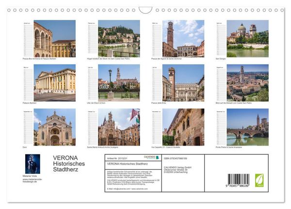 Produktbild: VERONA Historisches Stadtherz (Wandkalender 2026 DIN A3 quer), CALVENDO Monatskalender