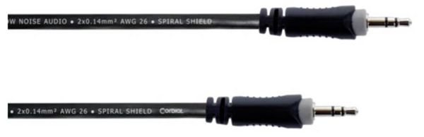 Produktbild: Cordial 14829 Klinke Audio Anschlusskabel [1x Klinkenstecker 3.5 mm - 1x Klinkenstecker 3.5 mm] 1.50 m Schwarz PVC-Mantel, verdrillt