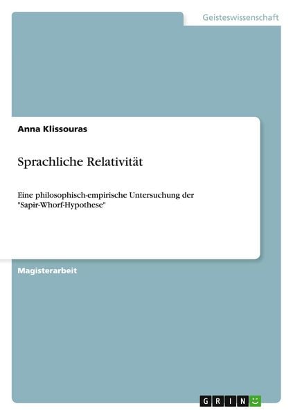 Produktbild: Sprachliche Relativit&auml;t