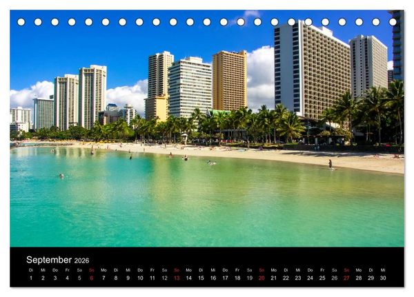 Produktbild: Colors of HAWAII (Tischkalender 2026 DIN A5 quer), CALVENDO Monatskalender