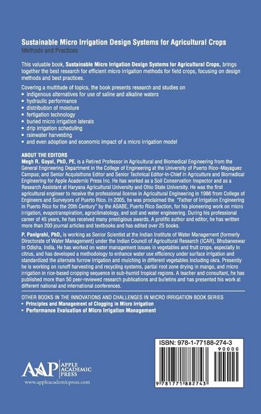 Produktbild: Sustainable Micro Irrigation Design Systems for Agricultural Crops