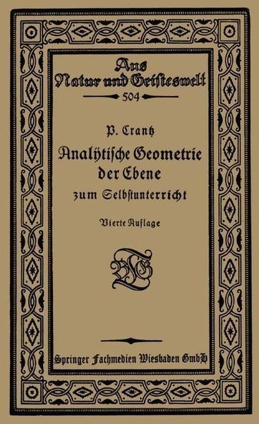 Produktbild: Analytische Geometrie der Ebene zum Selbstunterricht