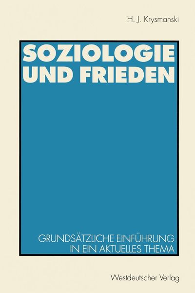 Produktbild: Soziologie und Frieden