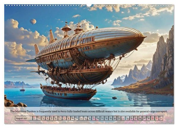 Produktbild: Chronicles of the crimson sky - A Steampunk Journey (Wall Calendar 2027 DIN A2 landscape), CALVENDO 12 Month Wall Calendar